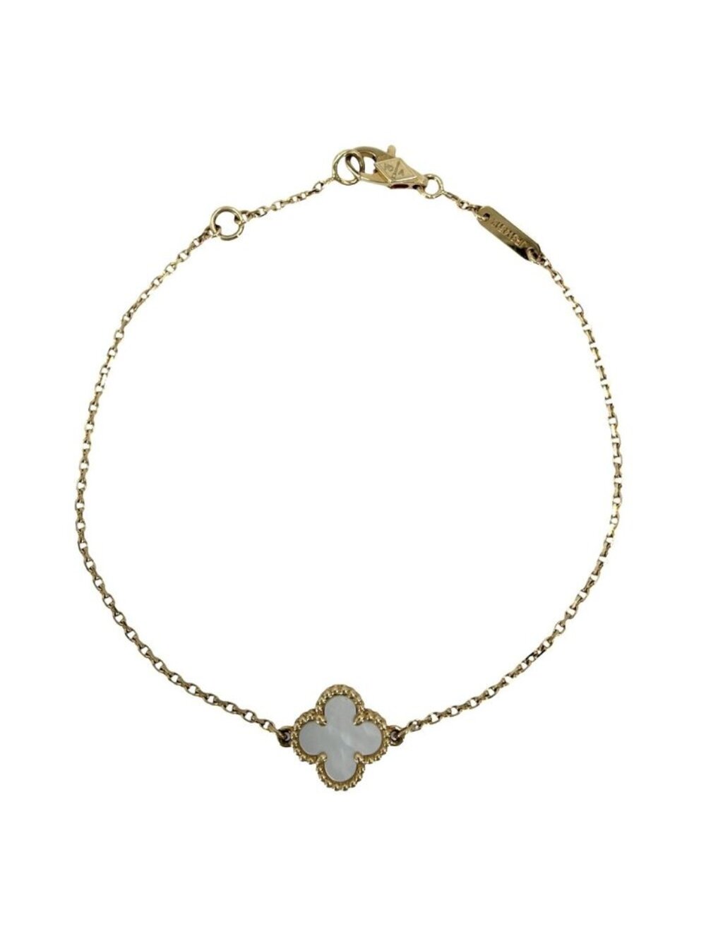 Van Cleef & Arpels Bracelet Sweet Alhambra Adjustable Yellow Gold & 18K Mother